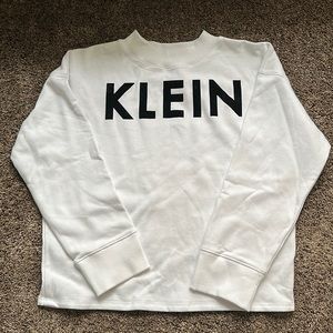 white calvin klein pullover